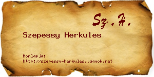 Szepessy Herkules névjegykártya